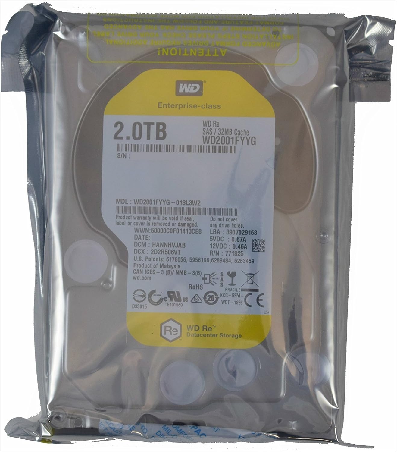3TB 7200 RPM SAS 6Gb/s 32MB Cache 3.5 Inch Enterprise Hard Drive C179