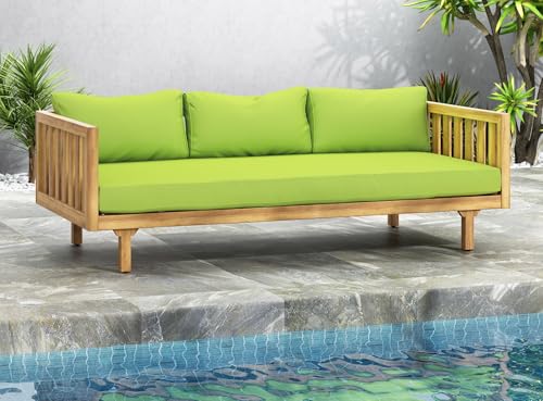 Grey Acacia Wood 3 Seater Daybed with Cushions Z687525