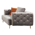 Soft Gray Velvet Loveseat M5123