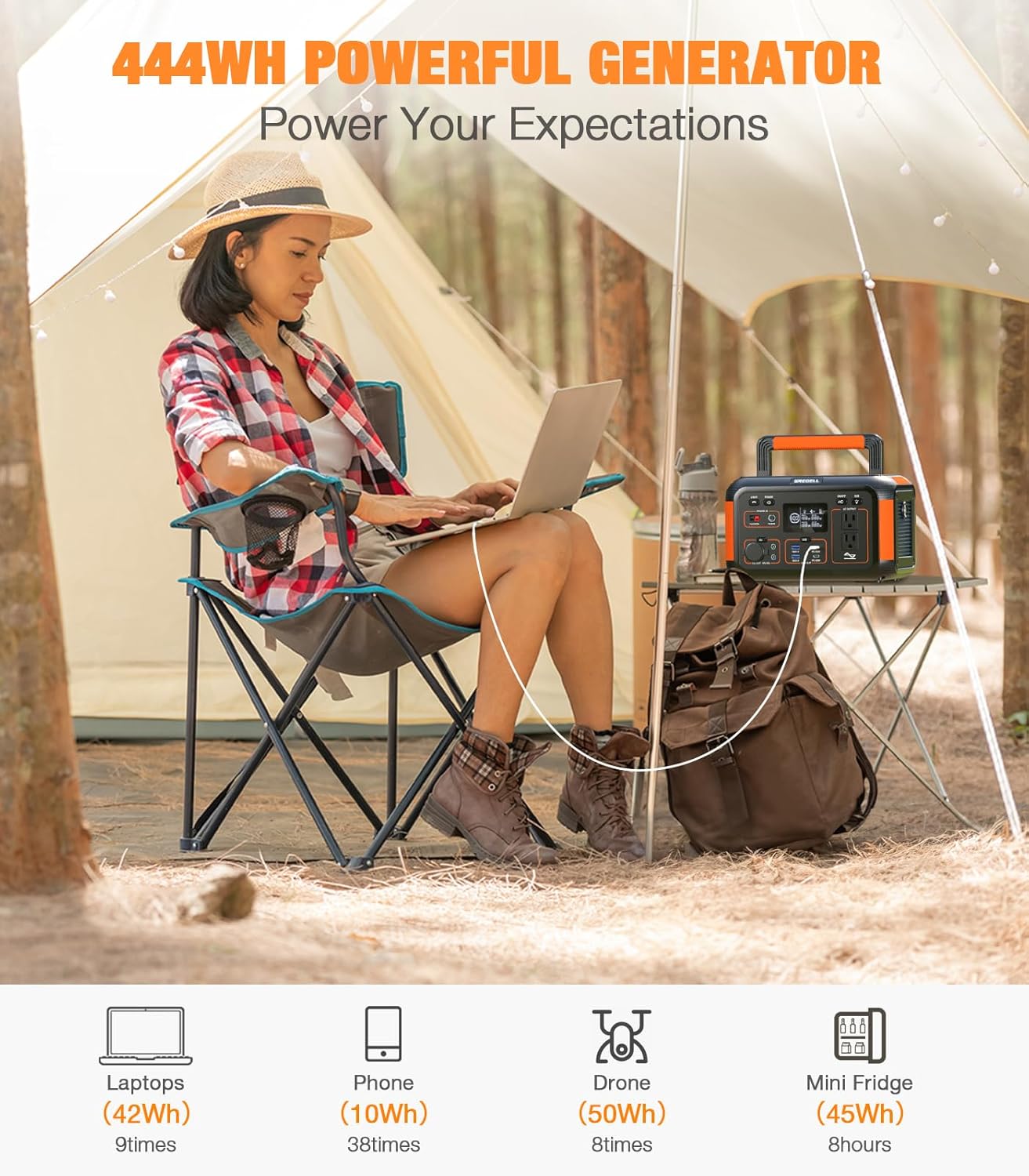500W Portable Solar Generator with 100W Solar Panel H866