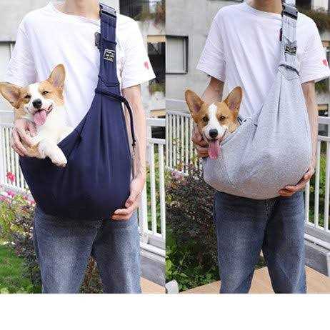 Dog and Cat Sling Carrier Hands Free Reversible Pet Papoose Bag Soft Pouch Q630666