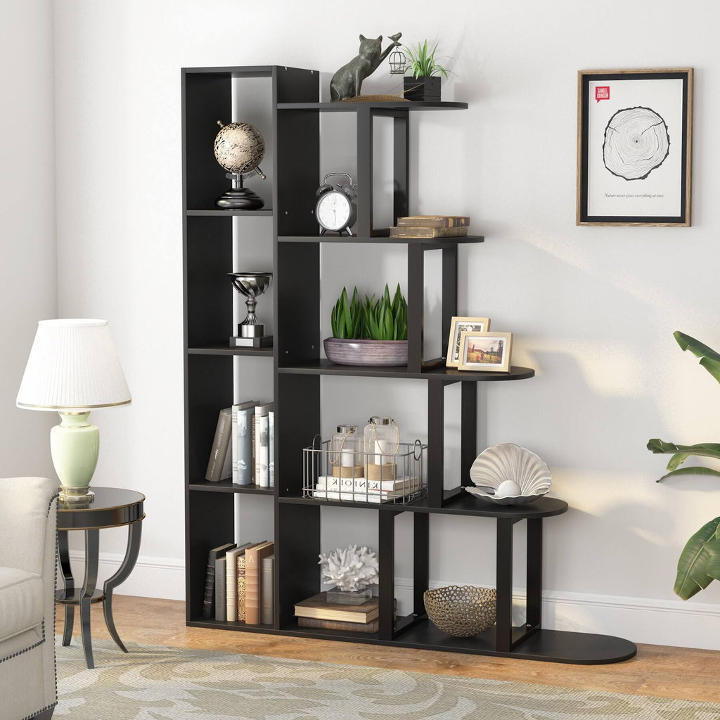 5-Tier Black Corner Ladder Shelf K352