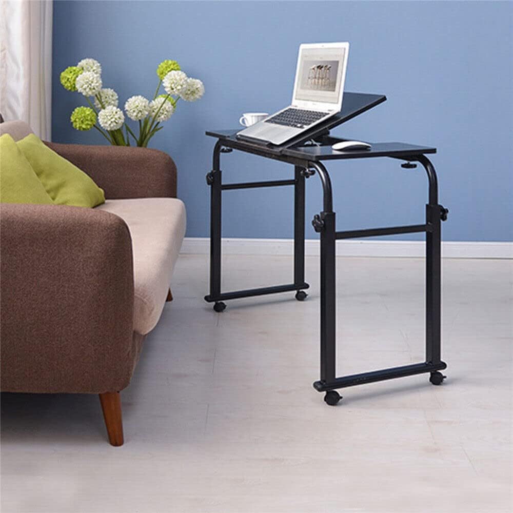Adjustable Height Length Overbed Table with Wheels and Tilt Tabletop M435