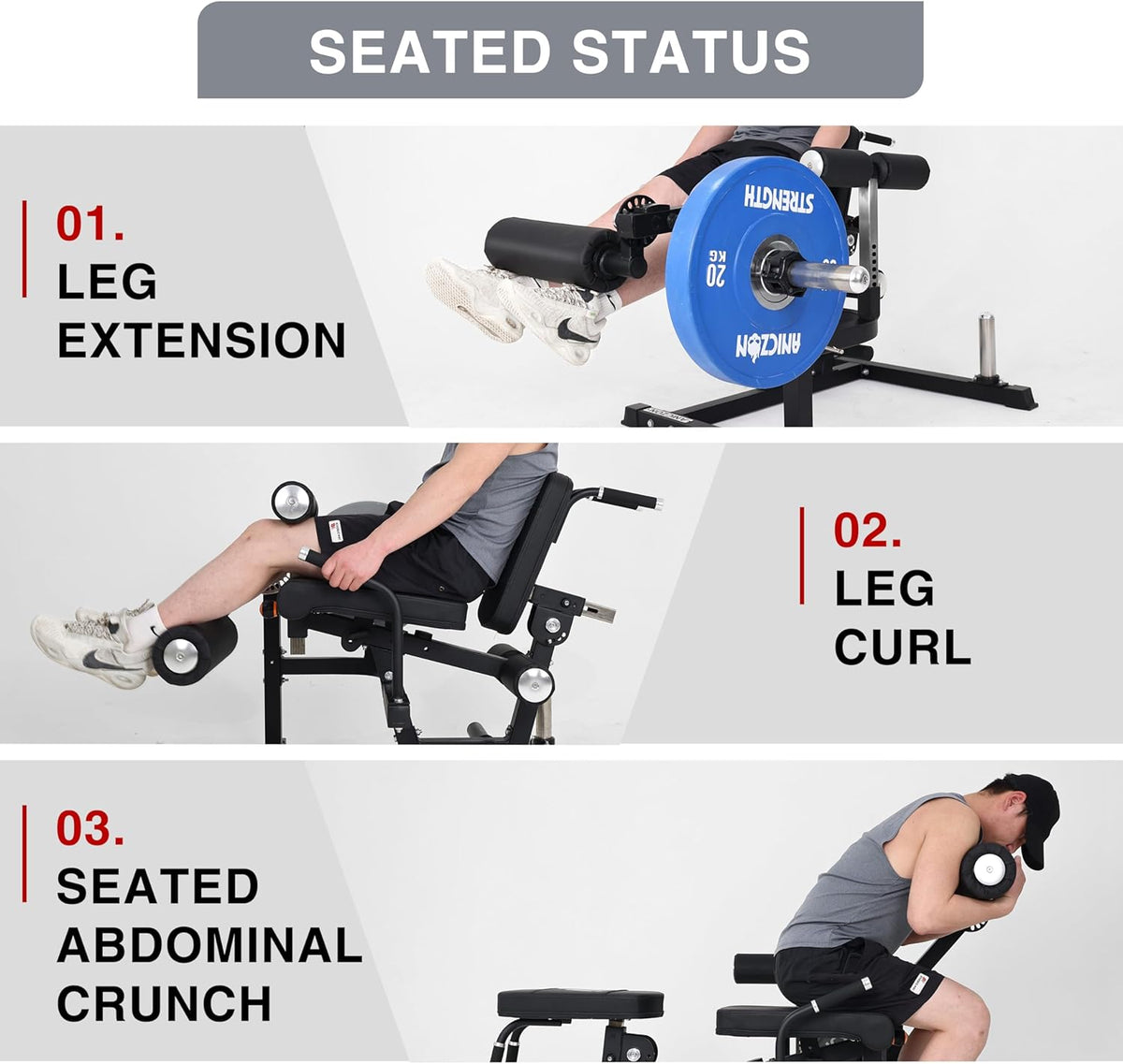 Leg Extension and Curl Machine with Adjustable Seat F30026