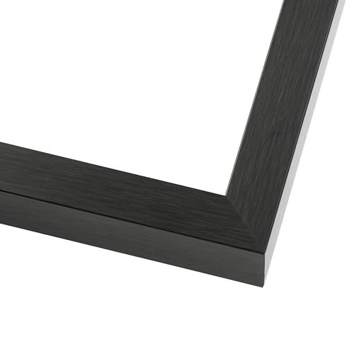 Charcoal Black Solid Wood Shadow Box Picture Frame with UV Acrylic A348