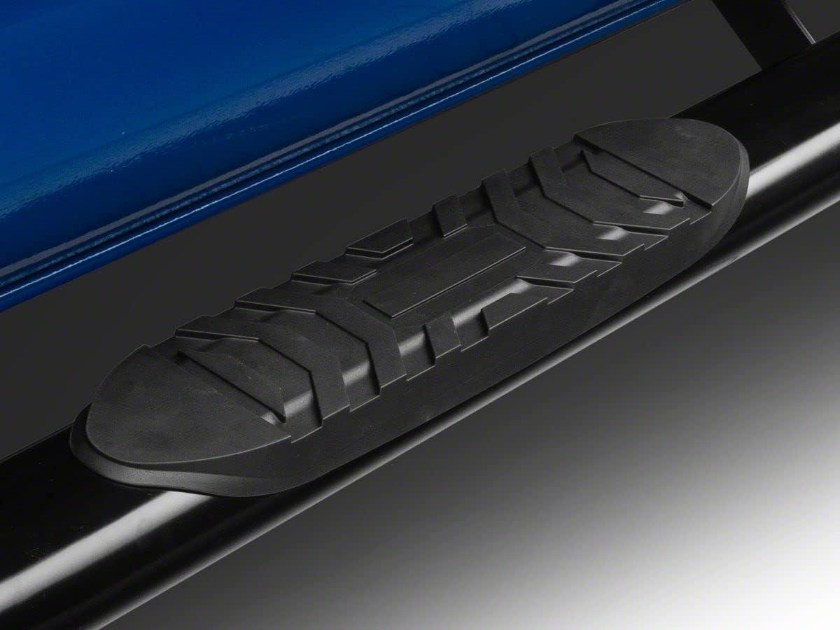 Black 5-Inch Oval Bent End Side Step Bars A16512