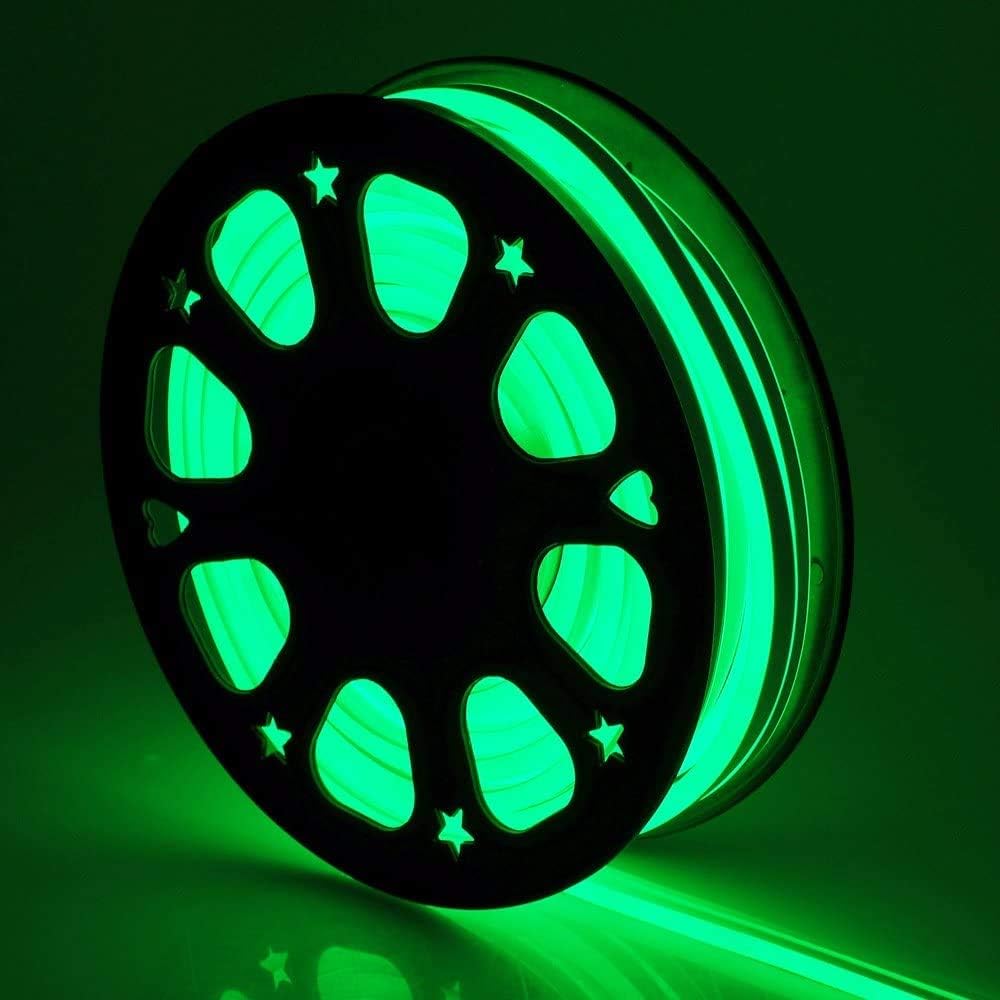 LED Flexible Neon Rope Strip Light 110V 100FT Green S179