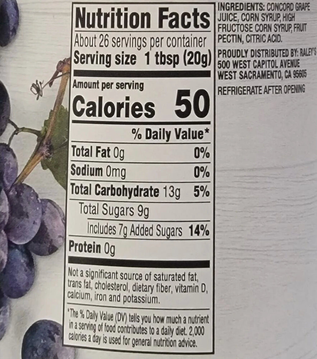 Concord Grape Jelly 18 Oz (Pack of 4) in Glass Jars O764