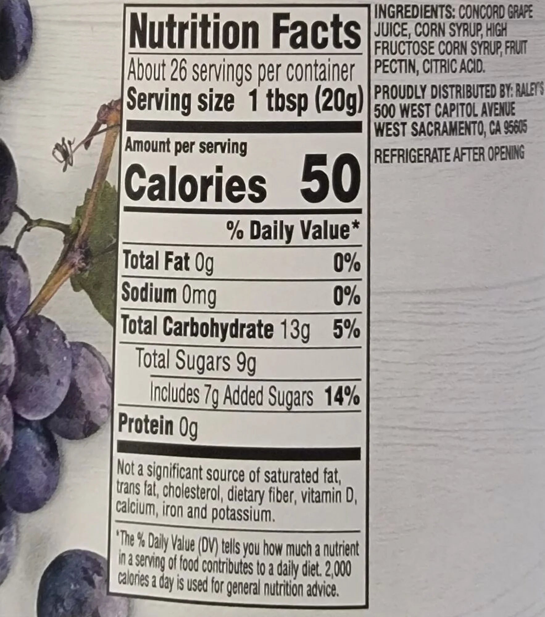 Concord Grape Jelly 18 Oz (Pack of 4) in Glass Jars O764