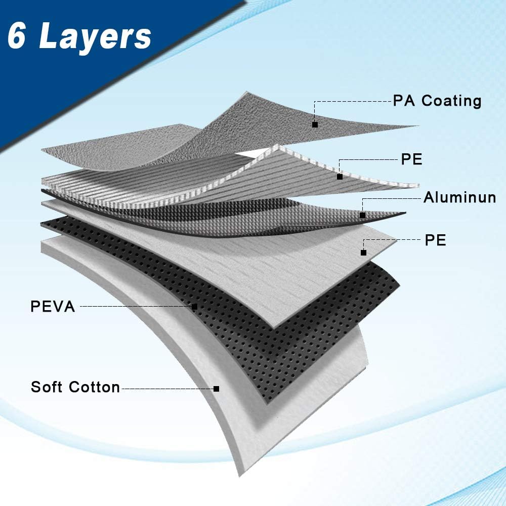 6 Layers Waterproof Car Cover 185 X 70 X 59 inches U63956