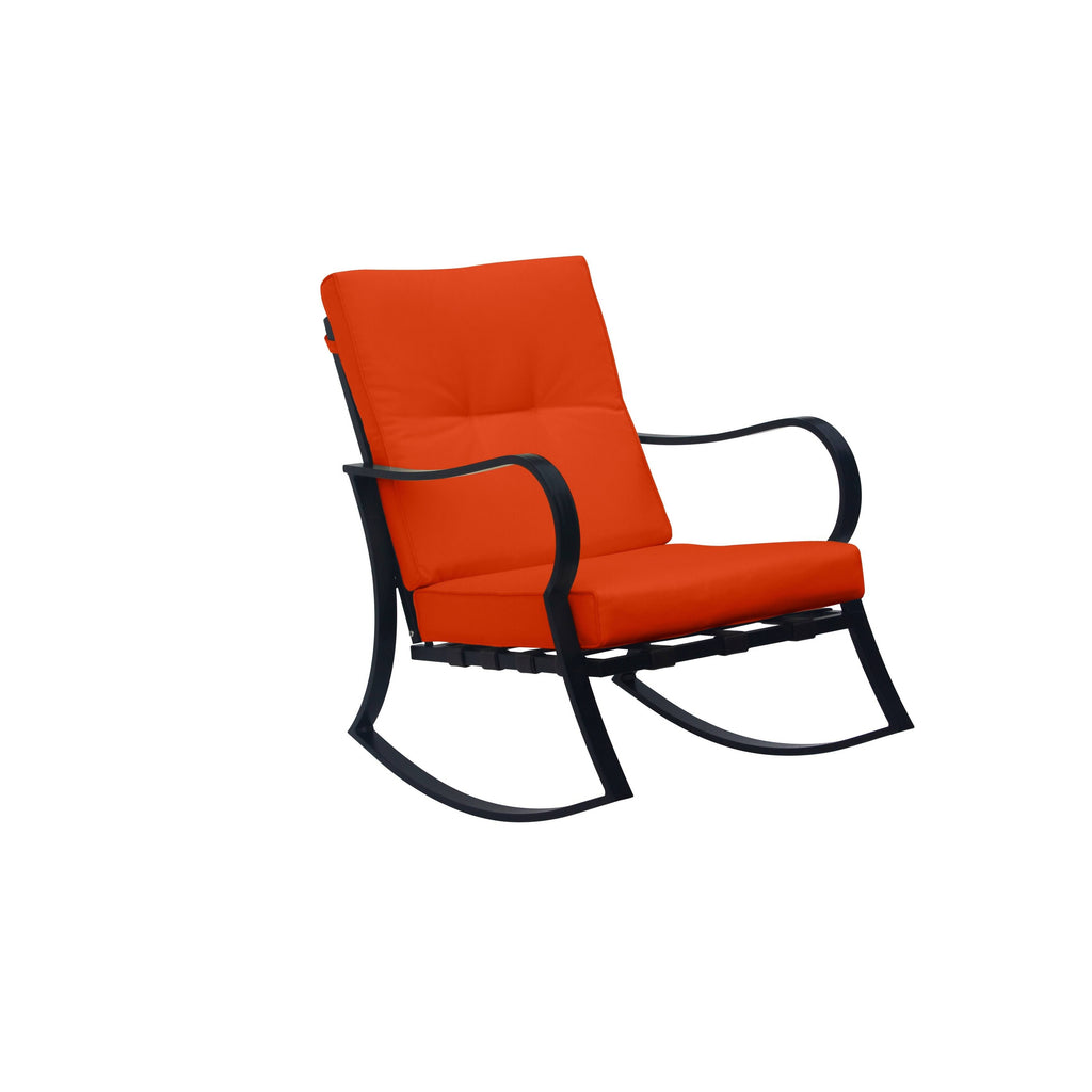 3-Pc. Orange Rocking Chair and End Table Set O6996
