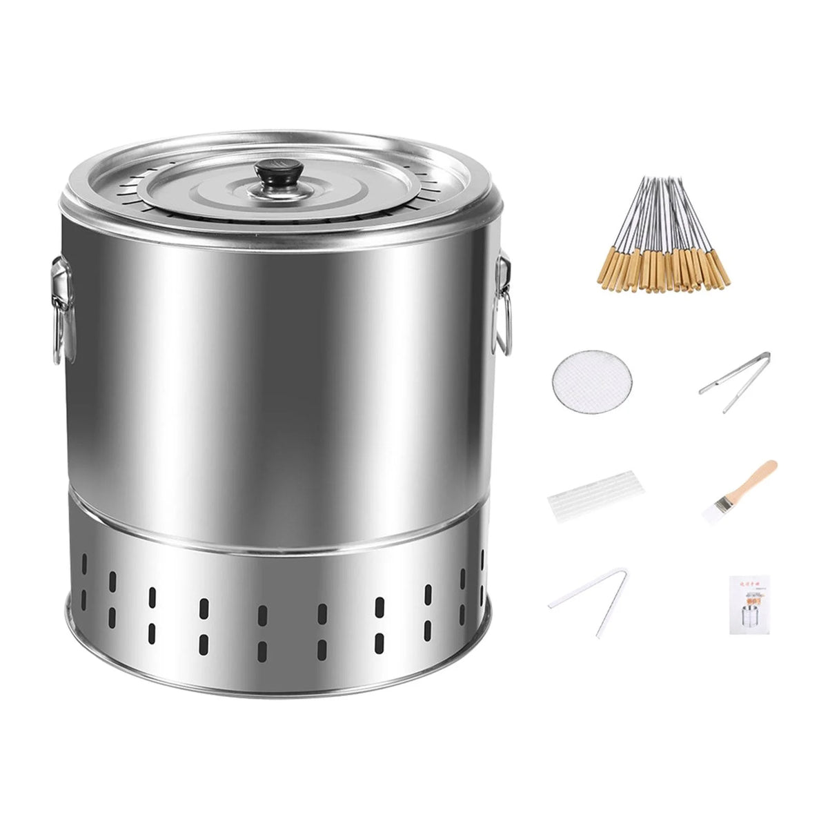 Compact Windproof Steel BBQ Grill Stovetop Q62129