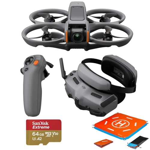 FPV Drone with Camera 4K, Built-in Propeller Guard, Goggles 3 and RC Motion 3 Included, Black E33395