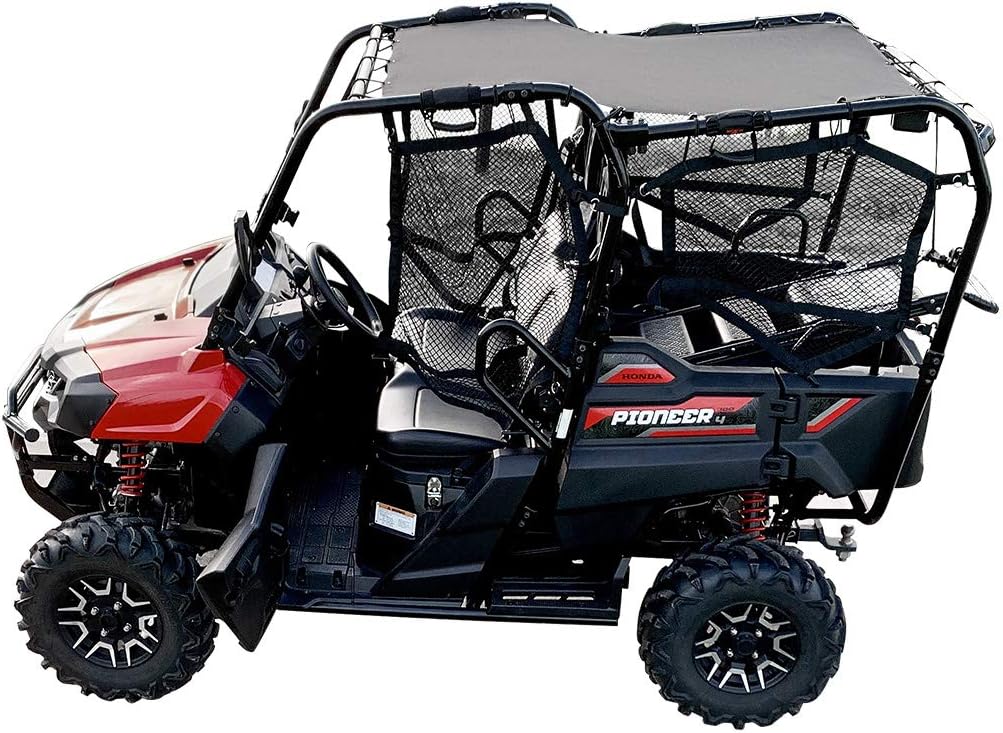 Cherry Red Mesh Sun Shade Soft Top Roof Cover for UTV S13924