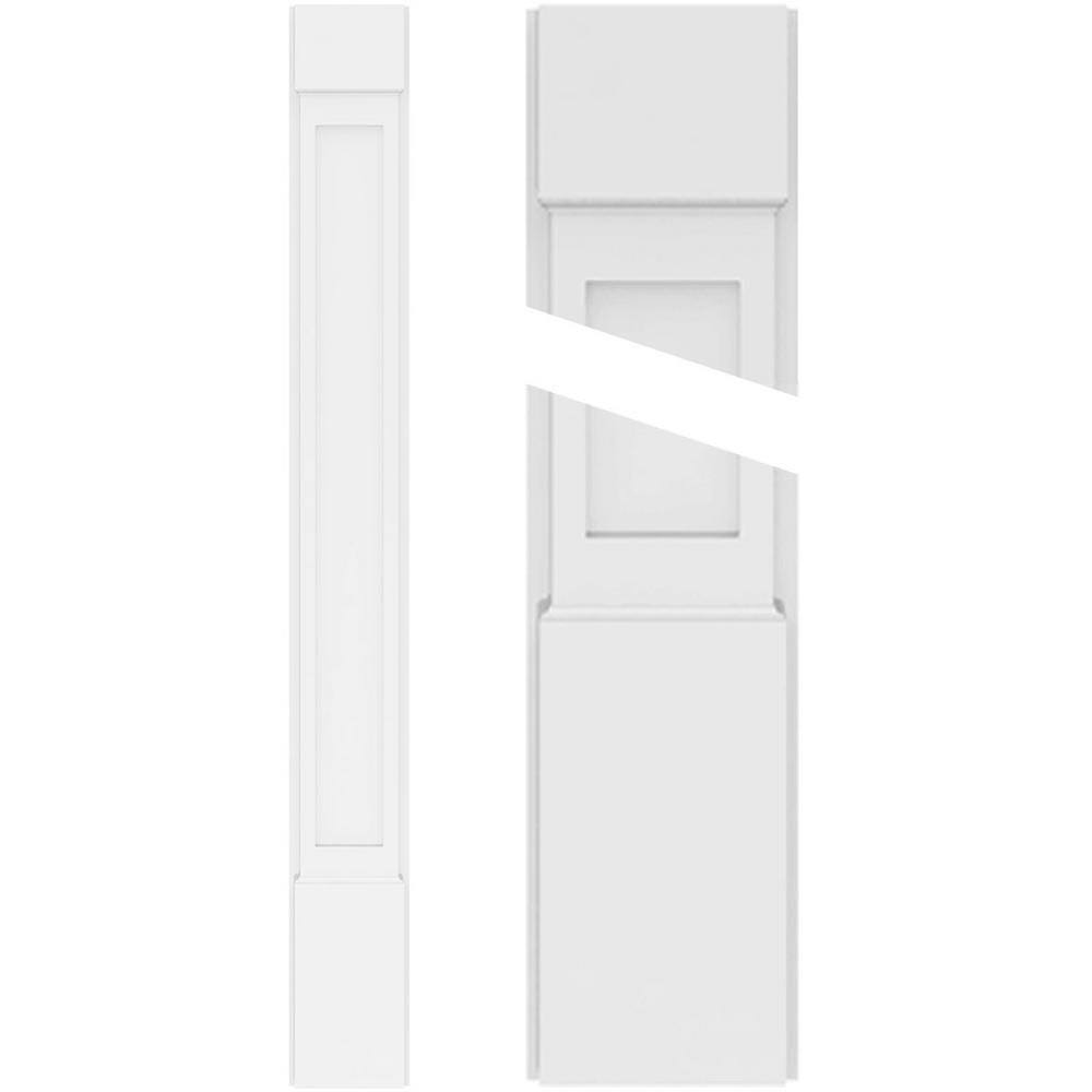 Flat Panel PVC Pilaster with Capital and Base (Pair) G1793