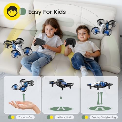 Mini Indoor Drone with Land & Fly Mode, RC Quadcopter Q89387