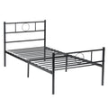 Black Metal Single Bed Frame H622