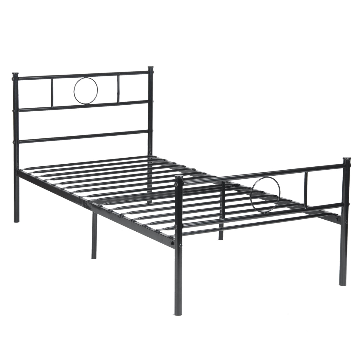 Black Metal Single Bed Frame H622