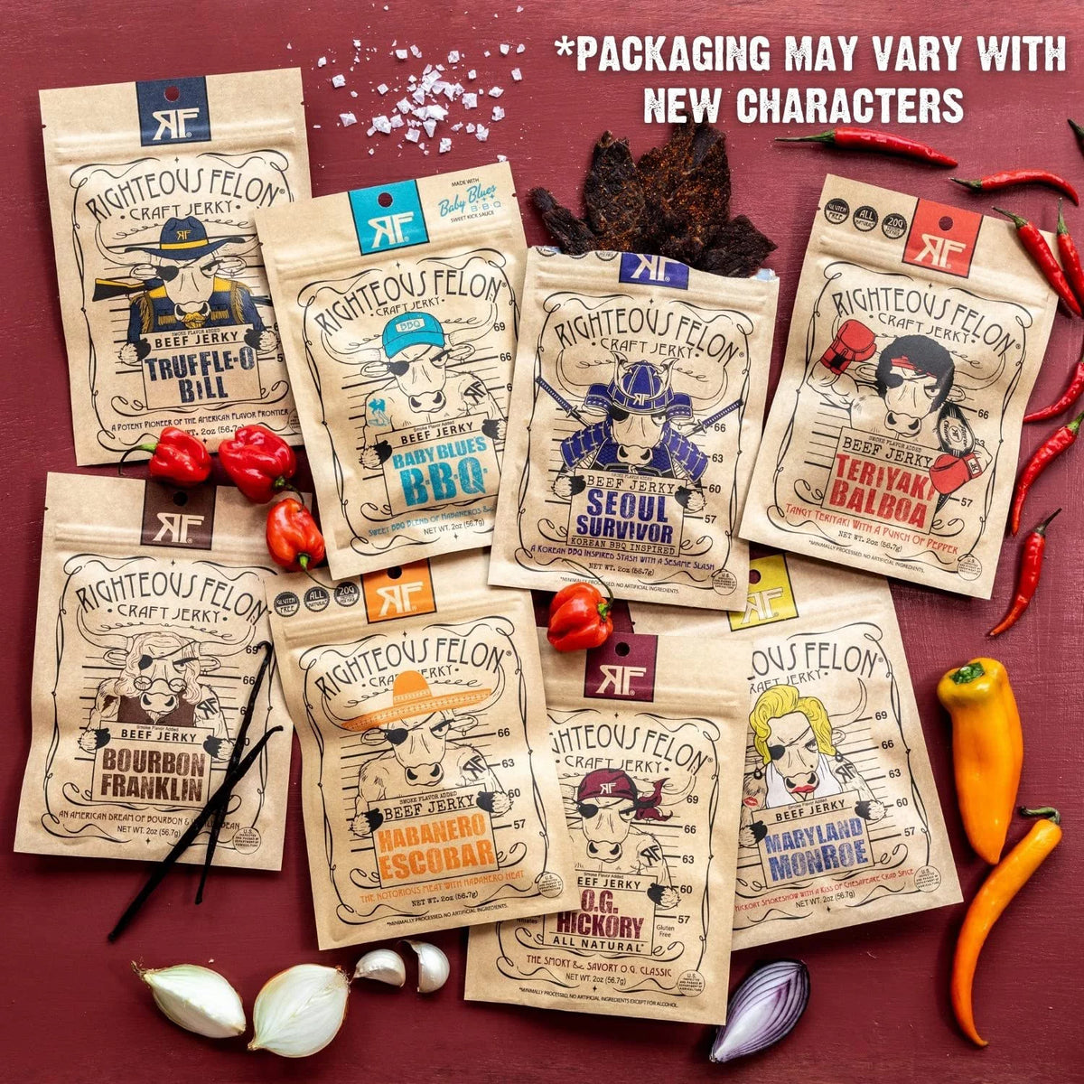Beef Jerky Variety Pack 2 oz 8 Pack L91702