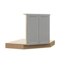 Corner Sink Base Kitchen Cabinet in Heron Gray G9273