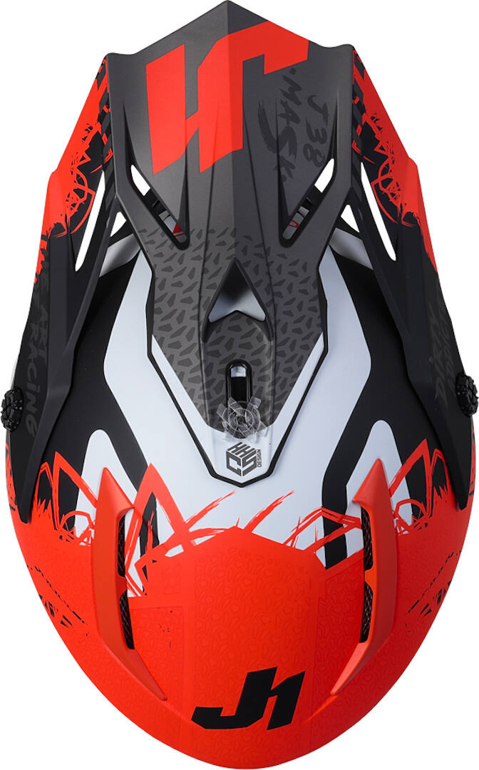Black-Orange Motocross Helmet Y69376