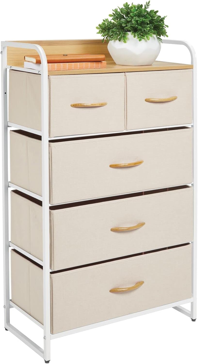 5 Removable Drawers Tall Dresser Storage Chest D3274