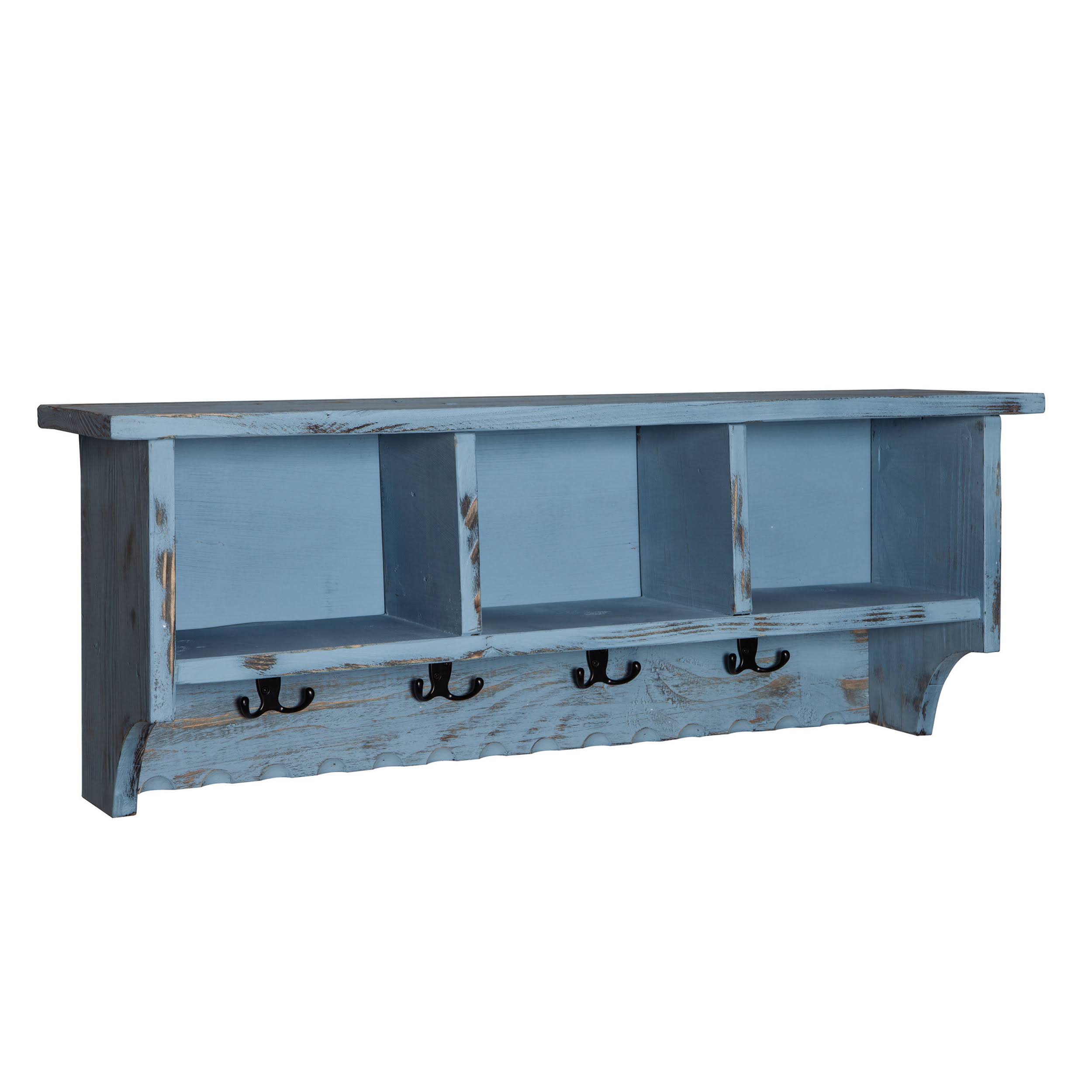 Blue Coat Hook with Storage Cubbies W502