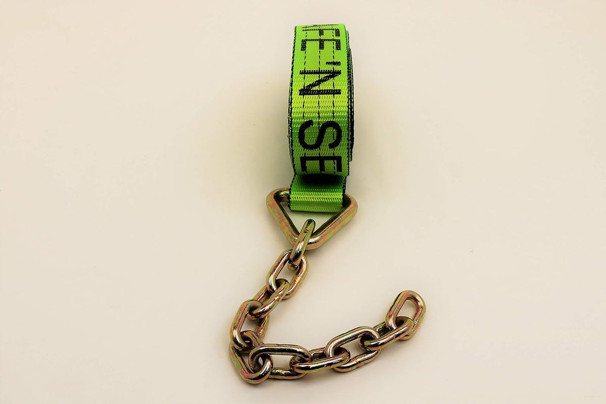 4 Pack 2" X 14' Heavy Duty Strap with 12" Chain Tail A100228