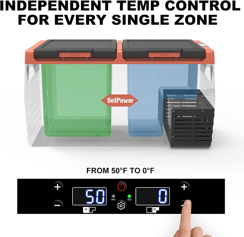79.3 Quart Dual Zone 12 Volt Portable Refrigerator H52932