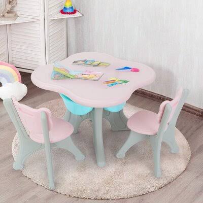Pink Kids Play Table and Chair Set D907107