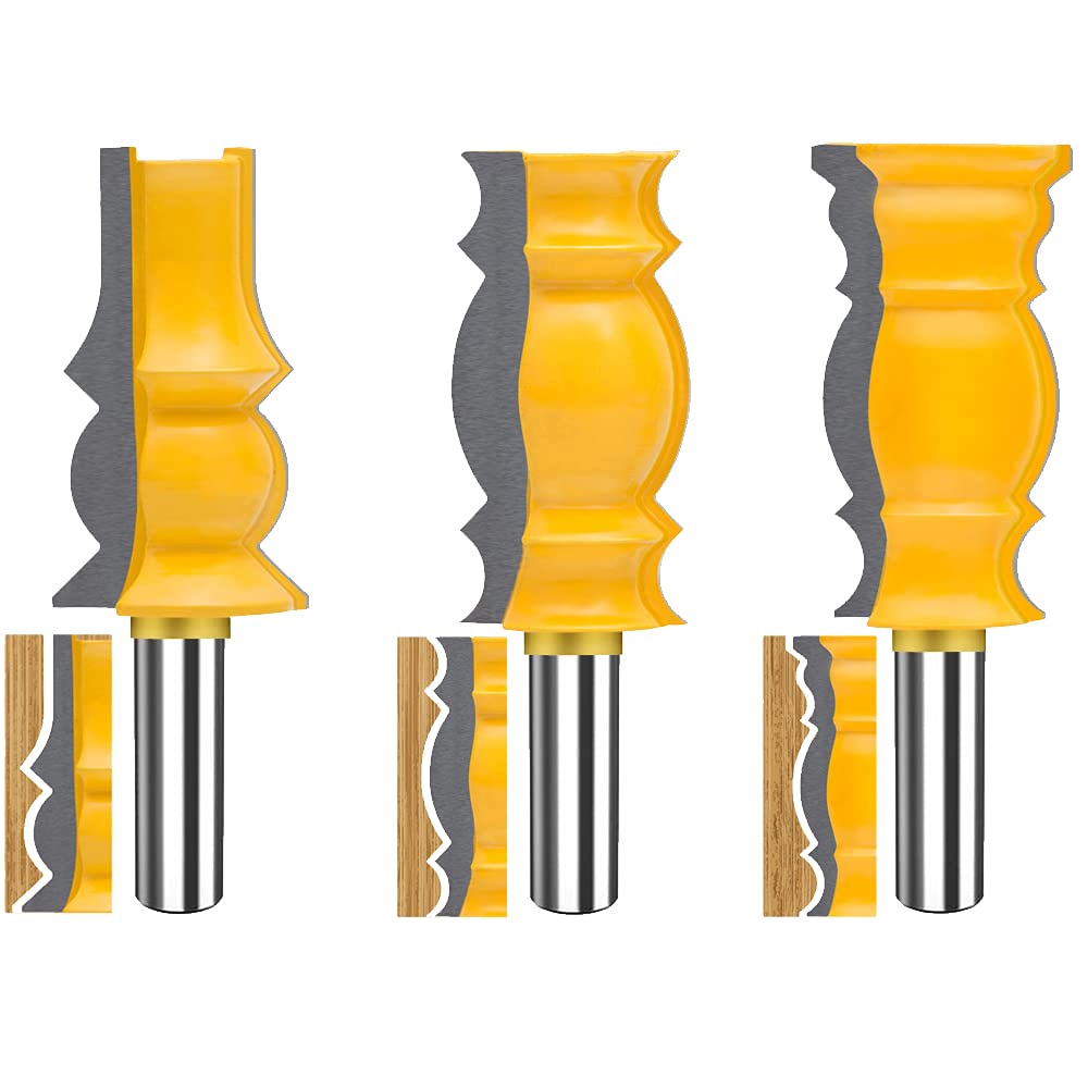 6 Finger Joint Router Bit Set 3PCS Carbide Woodworking Cutter P30876