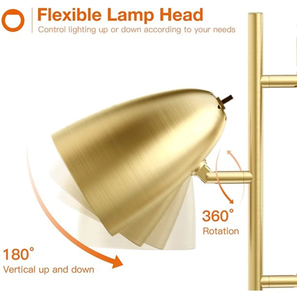 3 LED Bulb Tree Floor Lamp with 360° Adjustable Rotating Shades K62714
