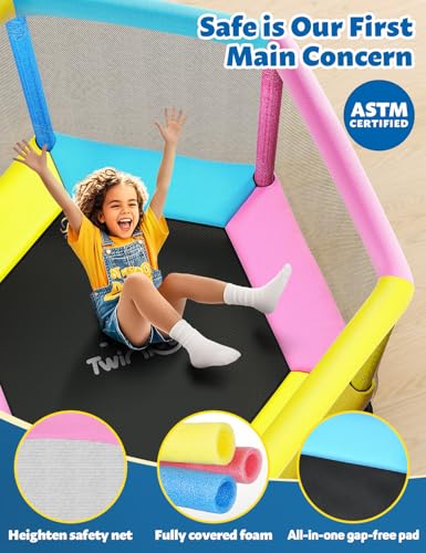 60" Toddler Trampoline with Safety Enclosure R7581
