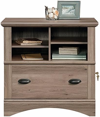 1 Drawer Lateral File Storage Cabinet with Key Lock in Salt Oak M707