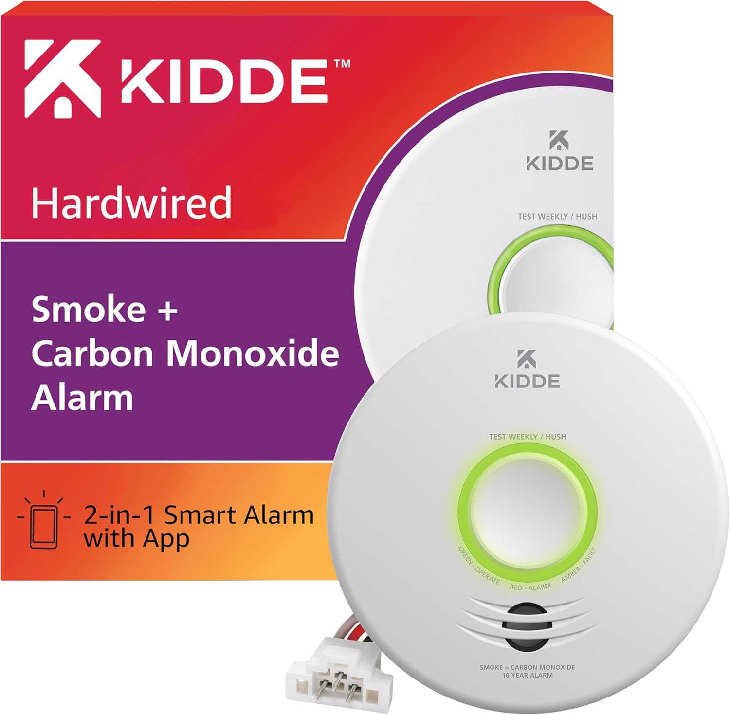 Smart Smoke & Carbon Monoxide Detector Hardwired w/Battery Backup 3 Pack N677912