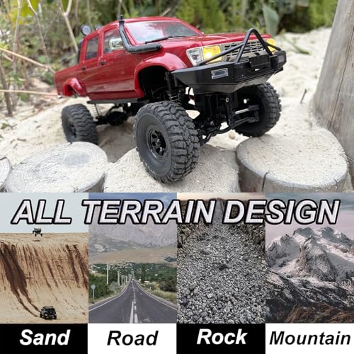 1/16 Scale Remote Control Off Road Rock Crawler 4x4 Pickup RTR E60024