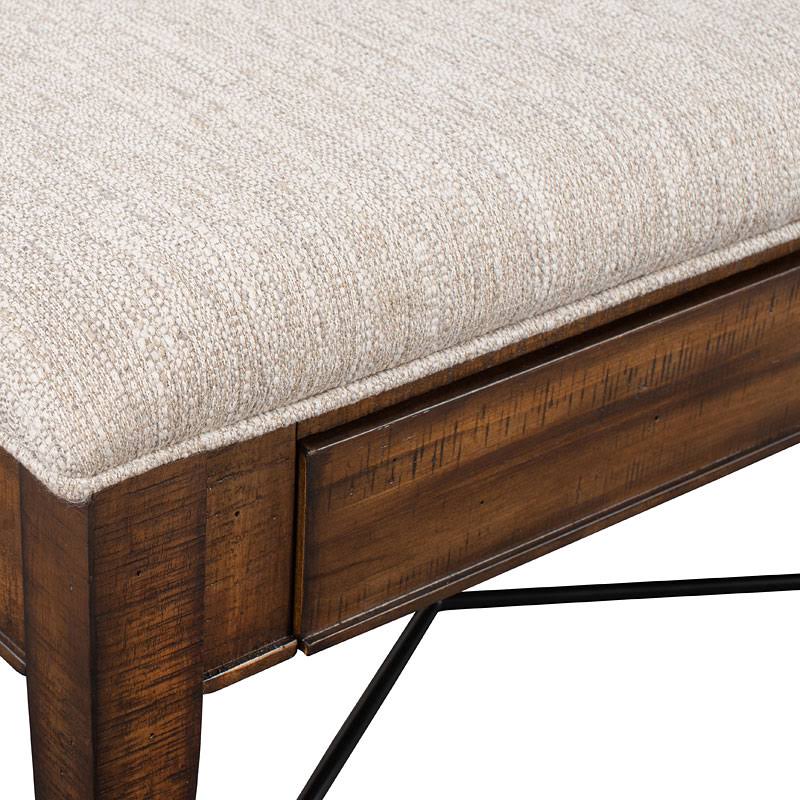 Toasted Nutmeg Upholstered Bench P170