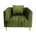 Olive Velvet Lounge Chair Z316