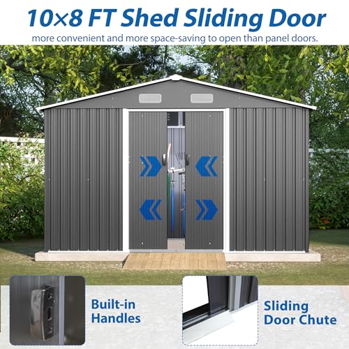 6x4 Ft Outdoor Storage Shed Black J338006