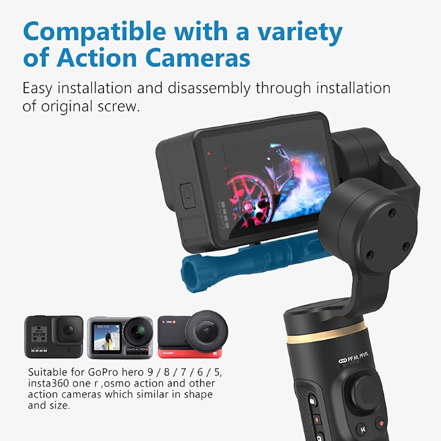 3-Axis Handheld Gimbal Stabilizer with Tripod O780