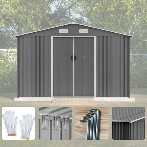 6x4 Ft Outdoor Storage Shed Black J338006