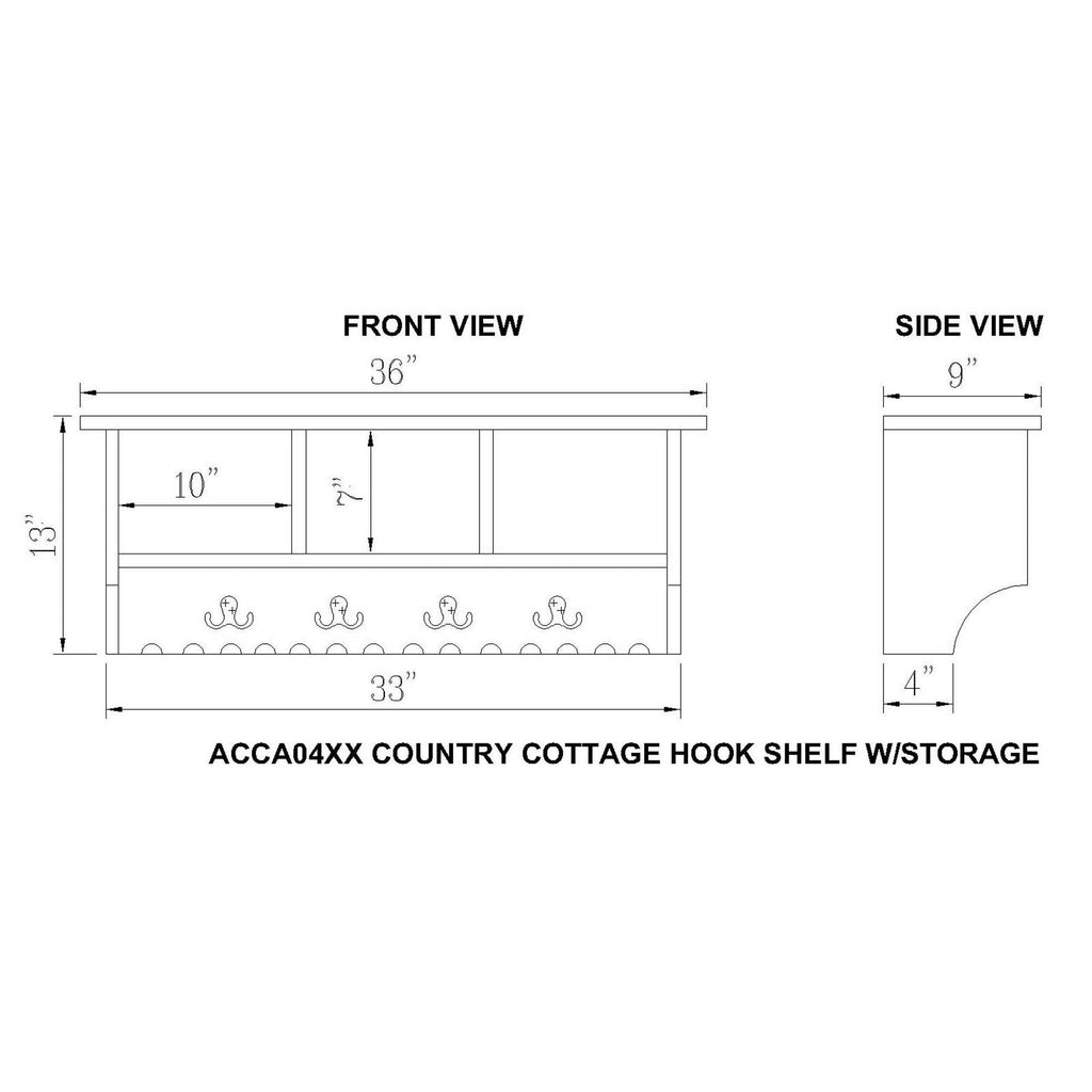 Blue Coat Hook with Storage Cubbies W502