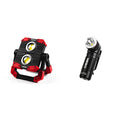 Compact LED Flashlight with Swivel Head, Magnetic Base, Rugged Aluminum Construction K350541