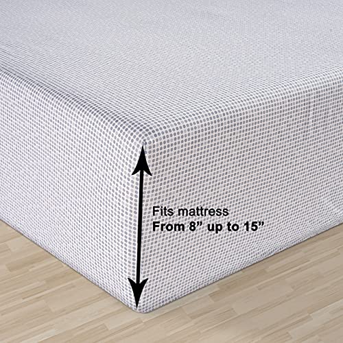 Queen Fitted Sheet, 100% Organic Cotton, 3 Pc Set, Percale Weave M558190