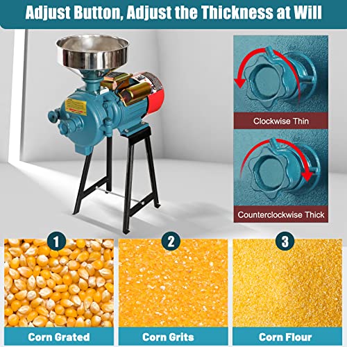 3000W Electric Grain Mill Grinder for Cereals Corn Grain Wheat Feed F694764