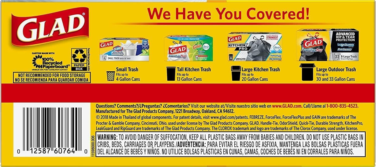 Tall Kitchen Trash Bags 13 Gallon White 50 Count Pack of 2 K516500