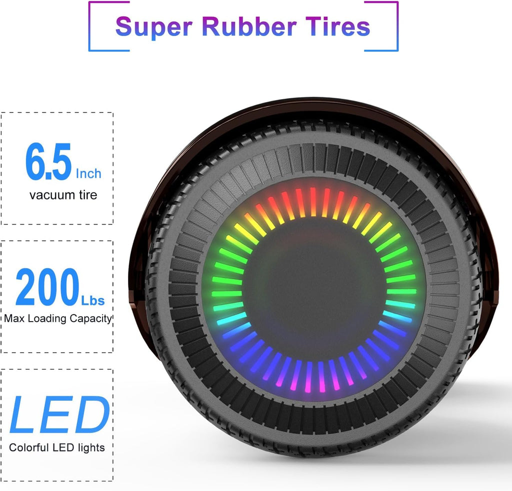6.5" Two-Wheel Self-Balancing Hoverboard with Bluetooth Speakers and LED Lights D912087