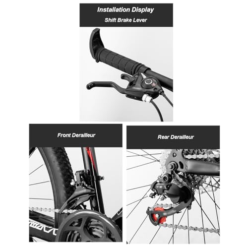 3x7 Speed Mountain Bike Gear Shift Brake Lever Set with Digital Gear Dial & Brake Cable A398558
