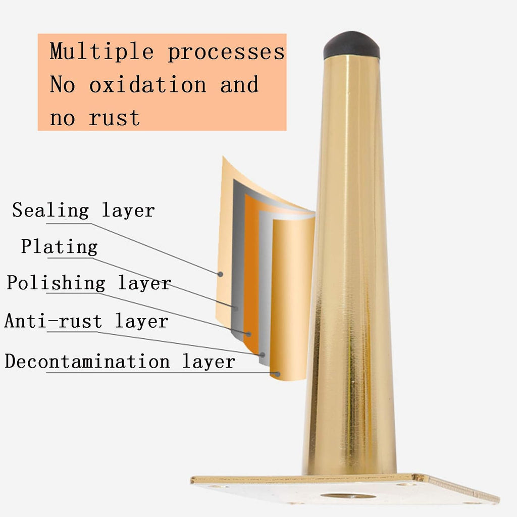 Titanium Gold 20cm Solid Metal Furniture Legs X590