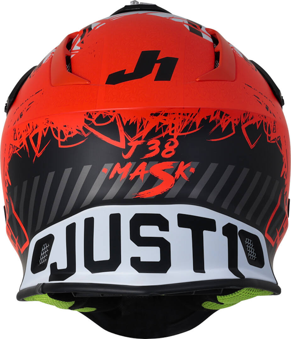 Black-Orange Motocross Helmet Y69376